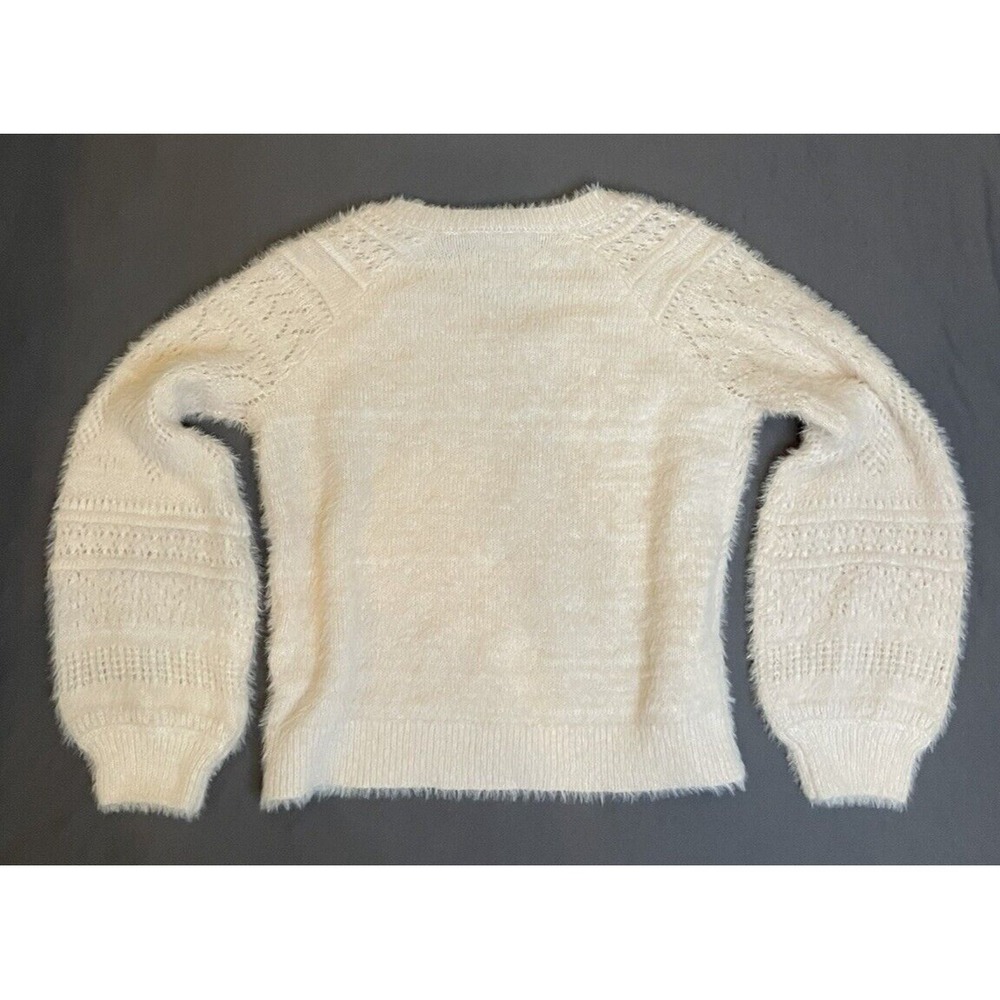 LC Lauren Conrad Sweater Women's XS Fuzzy Soft Long Sleeve in Light Pink - Picture 9 of 13